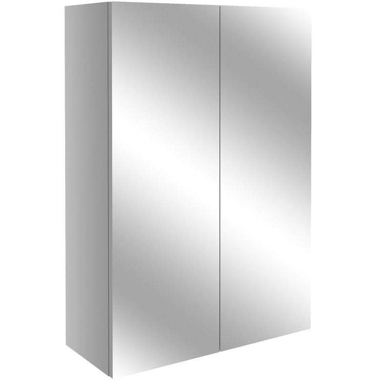 Abacot 500mm Mirrored Unit - Light Grey Gloss