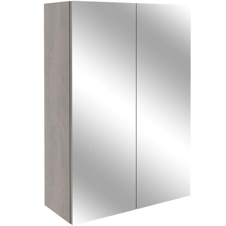 Abacot 500mm Mirrored Unit - Nebraska Oak