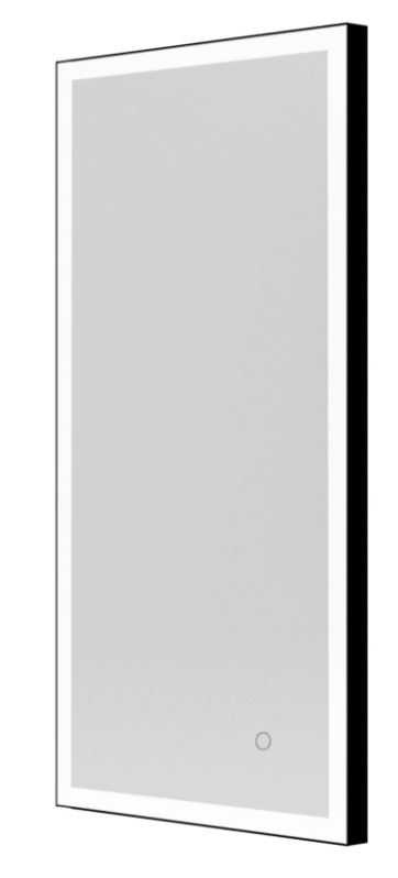 Tate Light Rectangular Mirror 50 Black - 50x100cm