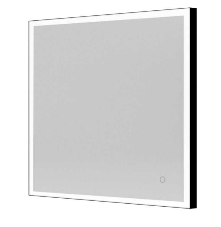 Tate Light Square Mirror 70 Black - 70x70cm