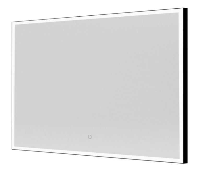 Tate Light Rectangular Mirror 120 Black - 120x70cm - Origins Living