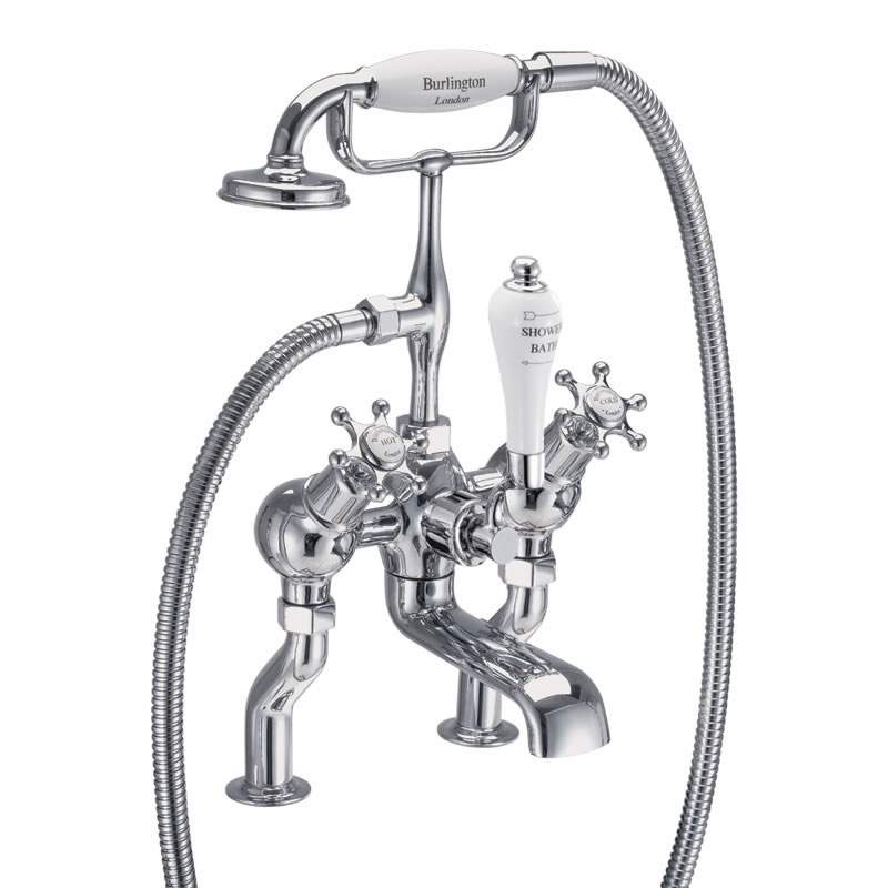 Burlington Birkenhead Traditional Angled Bath Shower Mixer Tap - BI19