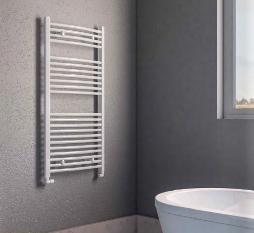 Eastbrook Biava 360 x 400 White Curved Towel Radiator