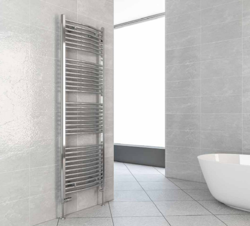 Eastbrook Biava 1118 x 750 Chrome Curved Towel Radiator