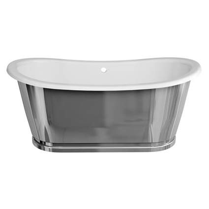 Burlington Balthazar Chrome 1675 x 761mm Freestanding Bath