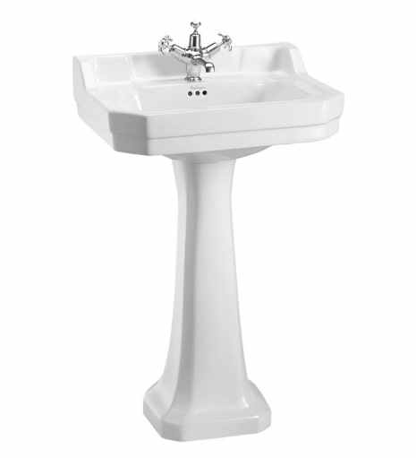 Burlington Edwardian 56cm Basin & Regal Pedestal