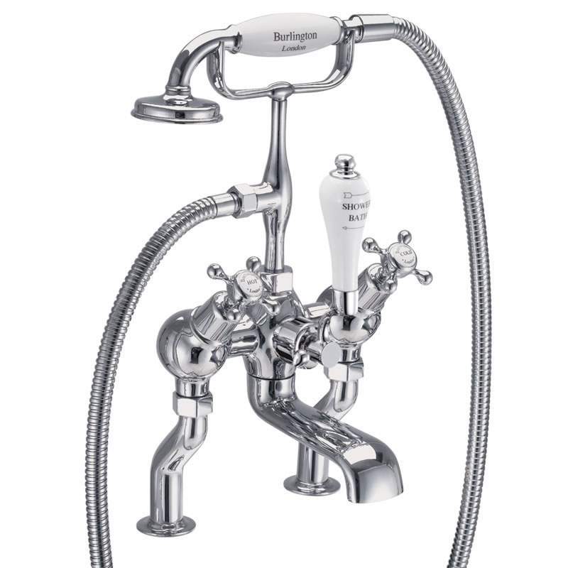 Burlington Claremont Traditional Angled Bath Shower Mixer Tap