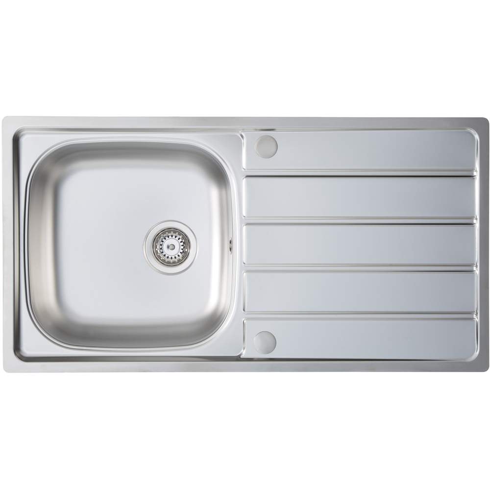 Prima 1 Bowl 965 x 500mm Inset Kitchen Sink - Stainless Steel