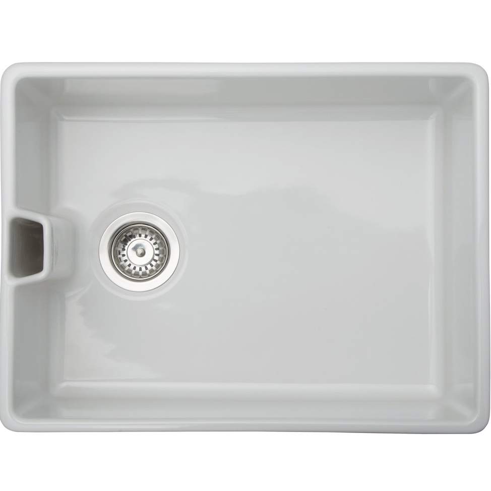 Prima 1 Bowl Belfast Fire Clay Kitchen Sink - White