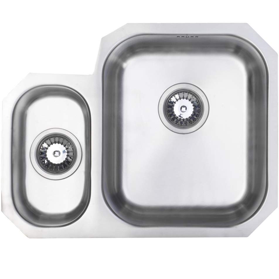 Prima 1.5 Bowl Undermount Left Handed Kitchen Sink - Stainless Steel