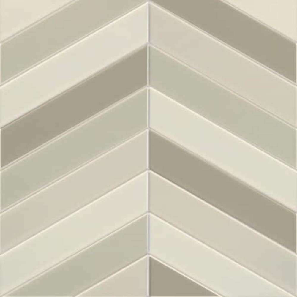 Casual Grey Chevron Patterns Reflect Tile Wall Panels