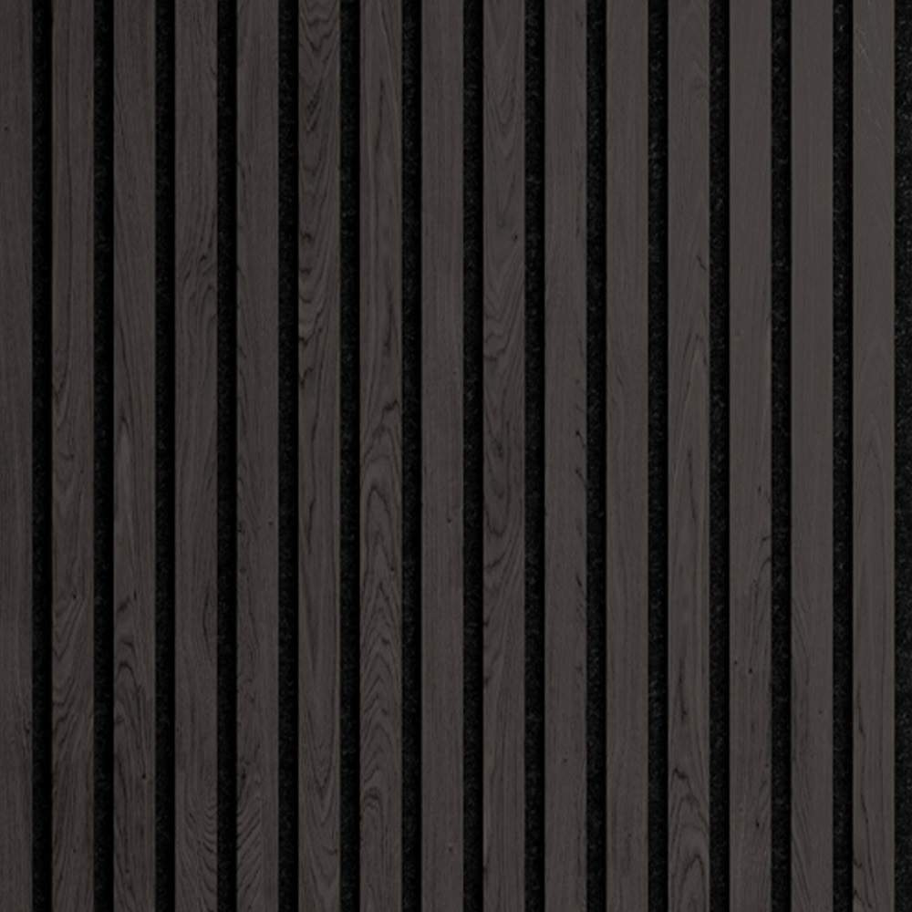 Wooden Slat Feature Wall Panels - Charcoal Oak