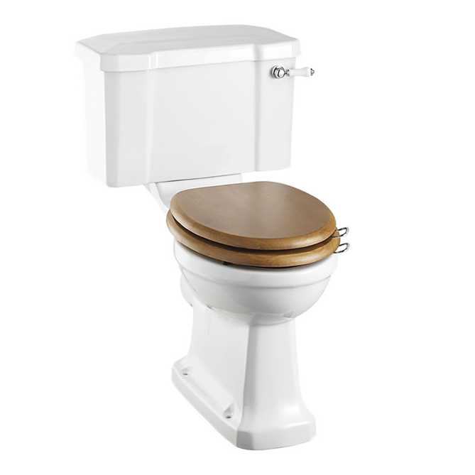 Burlington Close Coupled WC & White Ceramic Cistern with Lever P5 C1