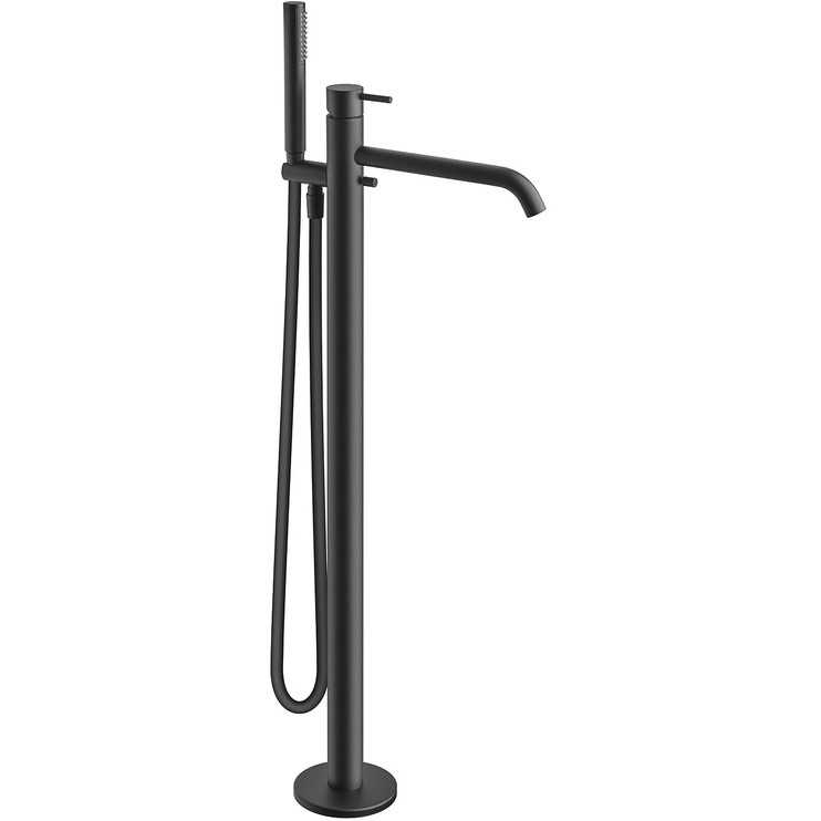 Vema Maira Matt Black Floor Standing Bath Shower Mixer Tap (DITB1100)