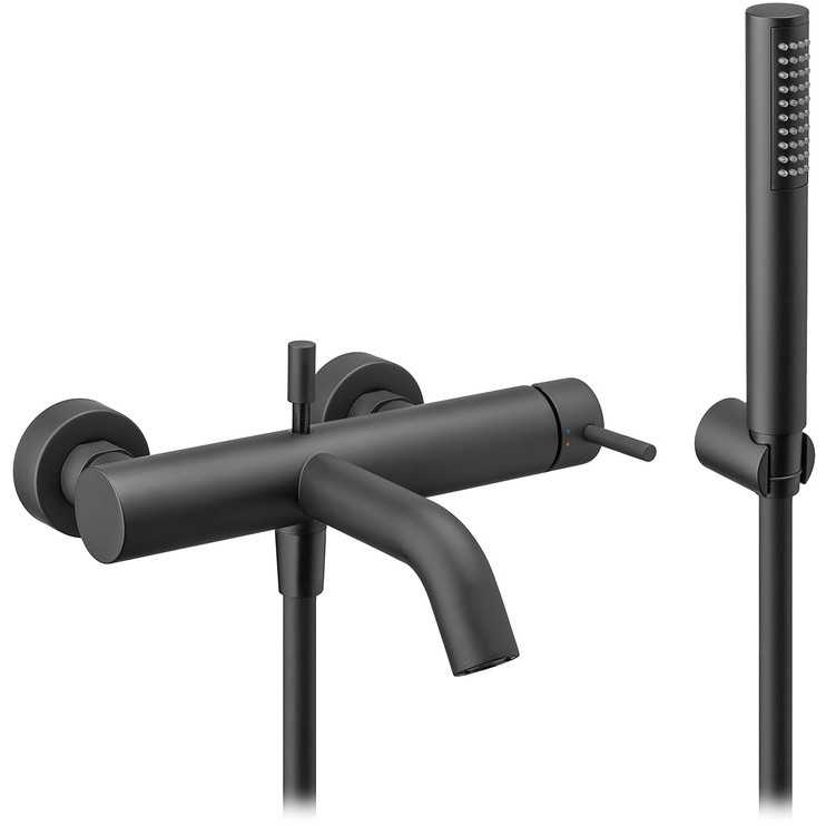 Vema Maira Matt Black Wall Mounted Bath Shower Mixer Tap (DITB2138)  