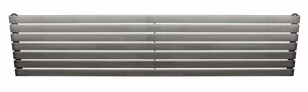 Delta Horizontal 410 x 1600mm Stainless Steel Radiator Brushed Finish - DQ Heating