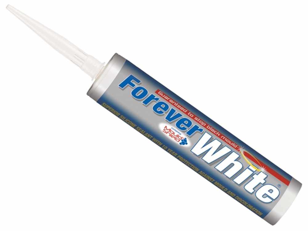 Everbuild Forever White - White Silicone Sealant - 295ml Anti-Mold