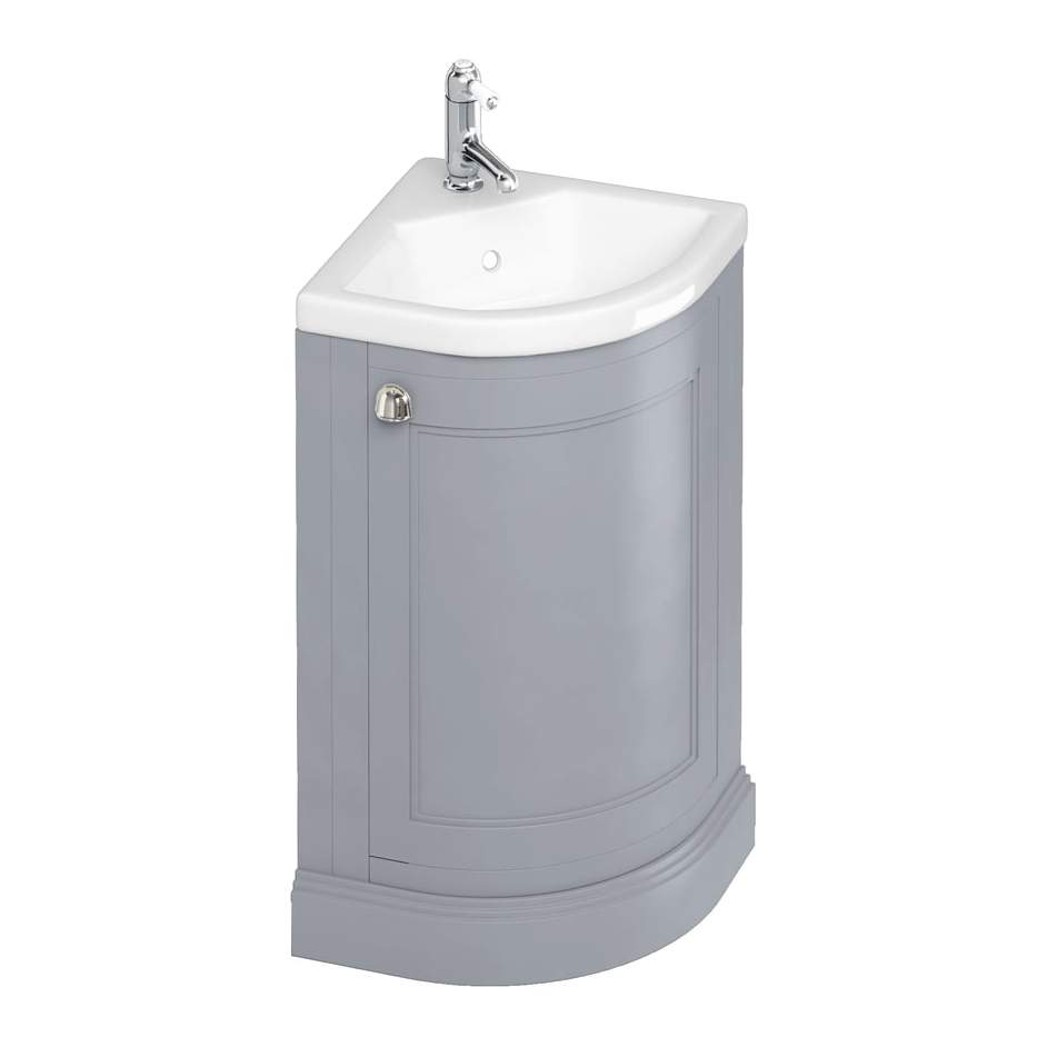 Burlington Cloakroom Corner Vanity Unit - Grey