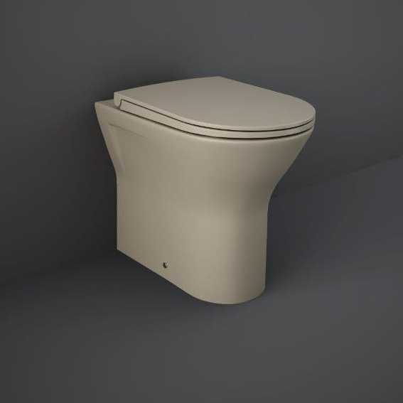 RAK Feeling Matt Cappuccino Rimless Back To Wall Toilet & Soft Close Seat