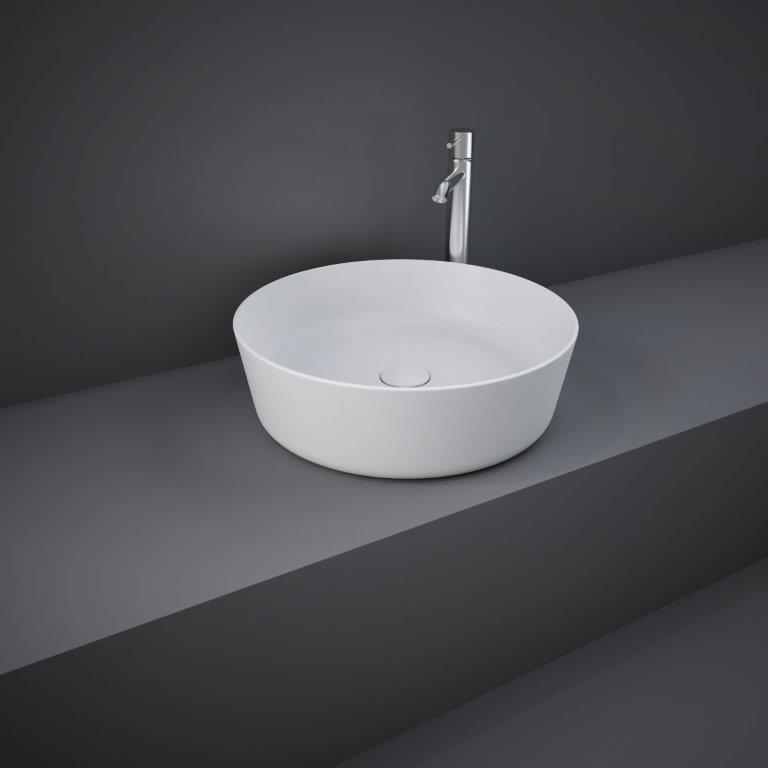 Feeling Round Countertop Basin Matt White - RAK Ceramics