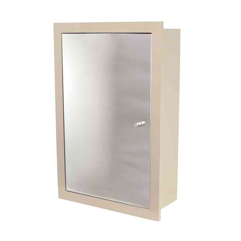 Beige Trio Recessed Mirror Cabinet and Shelves - Abacus