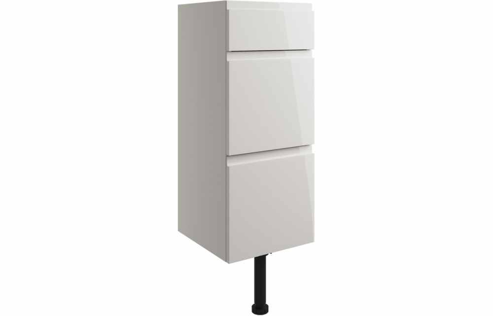 Venetian 300mm 3 Drawer Unit - Pearl Grey Gloss