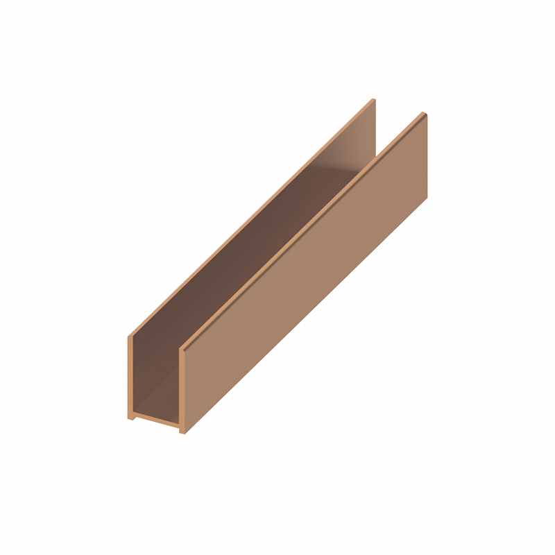 Wet Room 10mm Glass Surface Channel 1200mm - Brushed Bronze