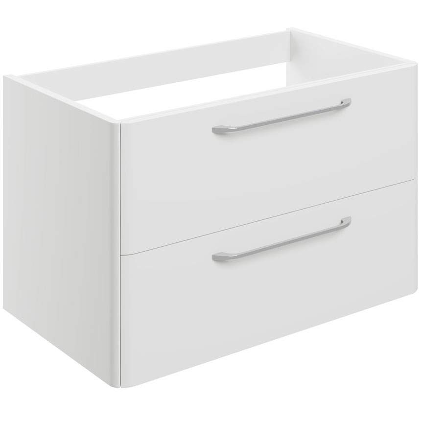 Gressingham 794mm 2 Drawer Wall Unit (exc. Basin) - White Gloss