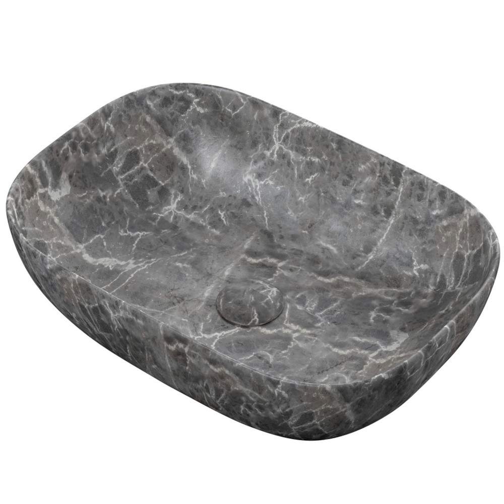 Otis Ceramic Washbowl 460 x 330mm - Grey Marble Effect