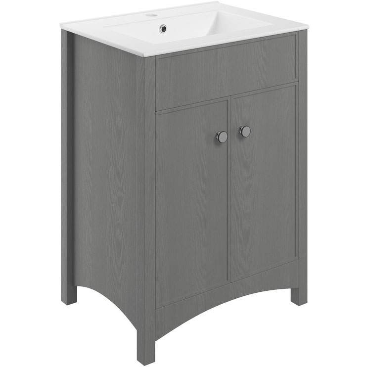 Havanna 610mm Basin Unit w/Basin - Grey Ash