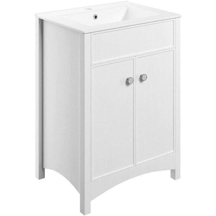 Havanna 610mm Basin Unit w/Basin - Satin White Ash