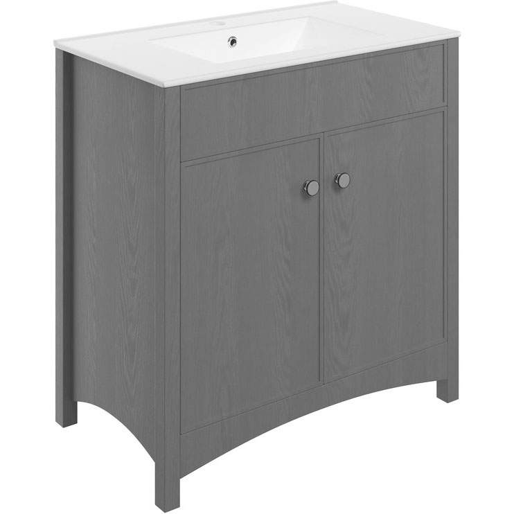 Havanna 810mm Basin Unit w/Basin - Grey Ash