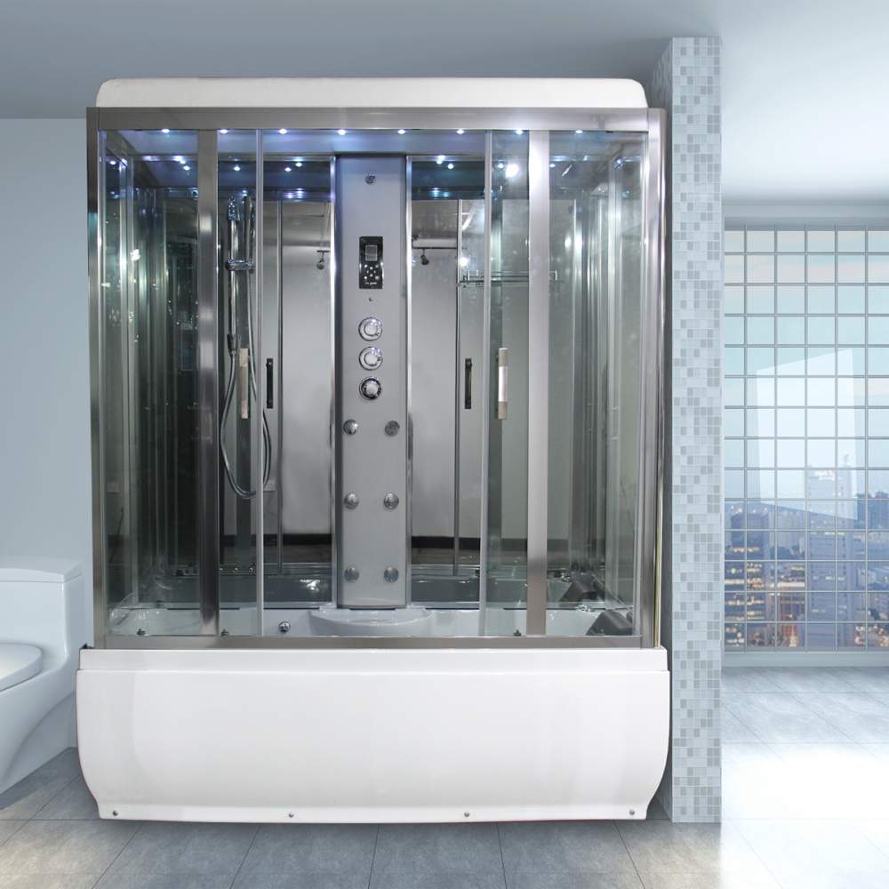 Insignia Showers 1800 Series Whirlpool Bath & Steam Shower Cabin - 1650 x 850