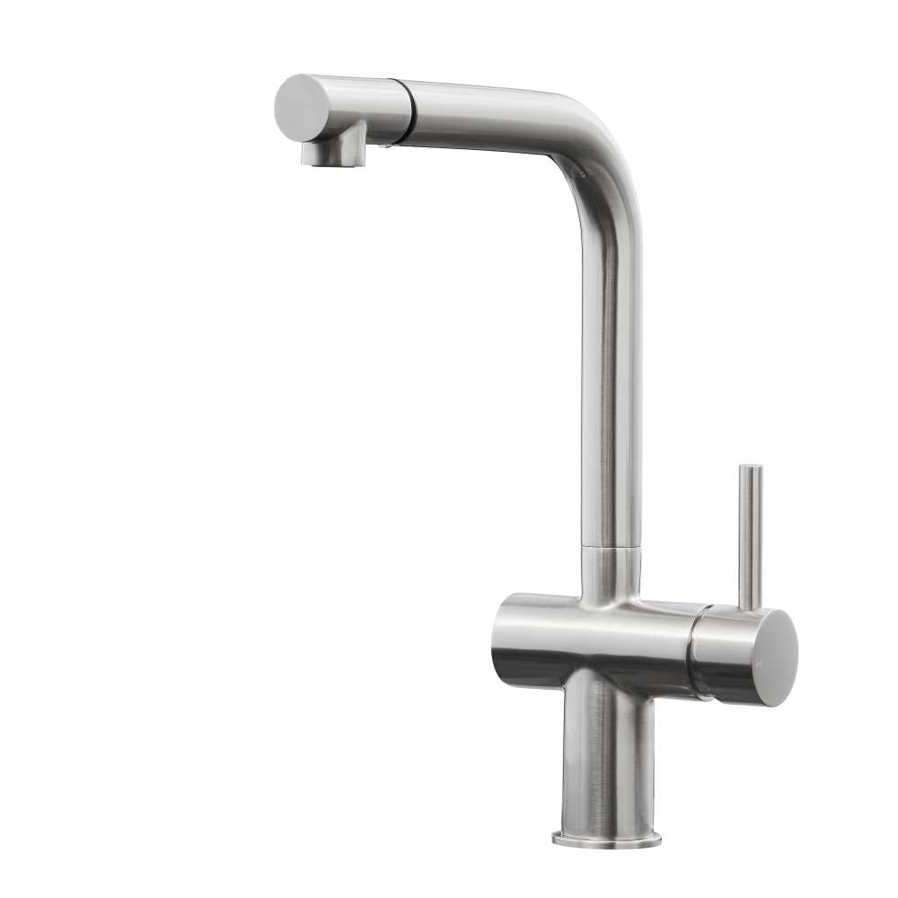 Ingleton Brushed Nickel Pull Out Kitchen Mixer Tap