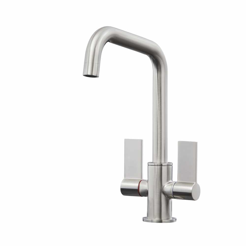 Malton Brushed Nickel Monobloc Kitchen Sink Mixer Tap