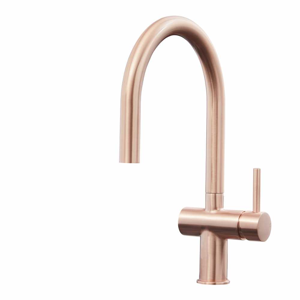 Rievaulx Copper Pull Out Kitchen Sink Mixer Tap