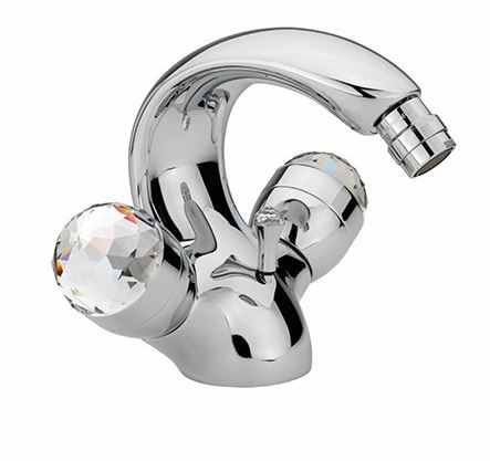 Sagittarius Liberty Crystal Monobloc Bidet Tap with Pop Up Waste