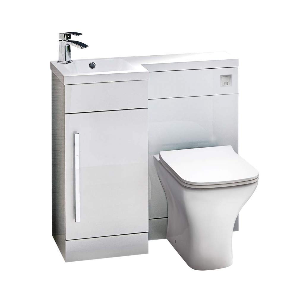 Lili 900mm Bathroom Furniture Pack - Gloss White