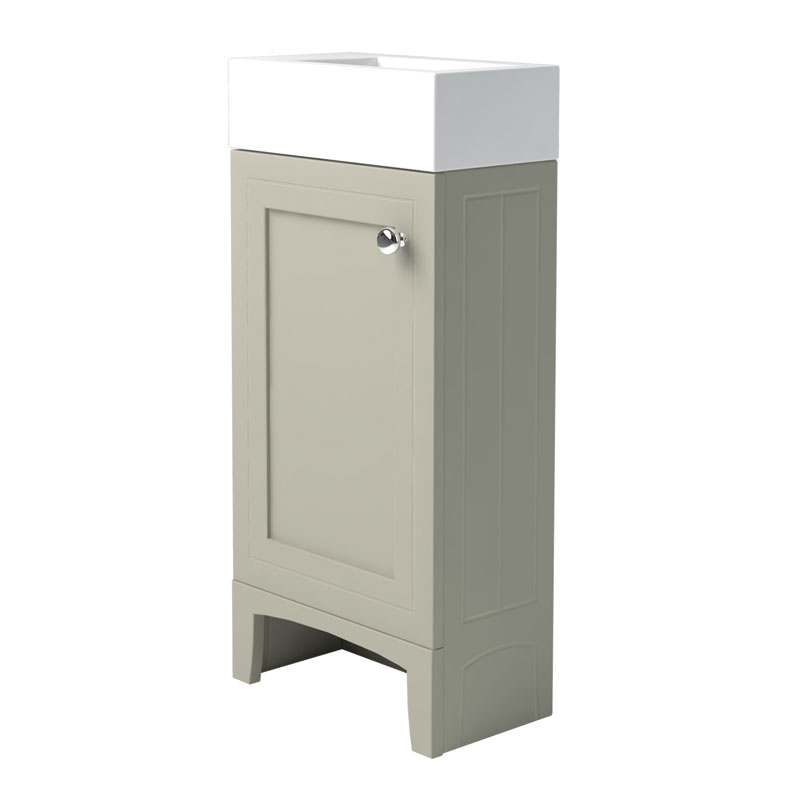 Classic 400mm Earl Grey Bathroom Vanity Unit With Basin - Origins By Utopia