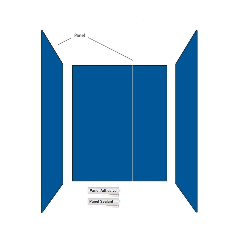 Nuance Three Sided Shower Board Kit Up To 1200 x 1800 x 1200mm - Pack E Bushboard