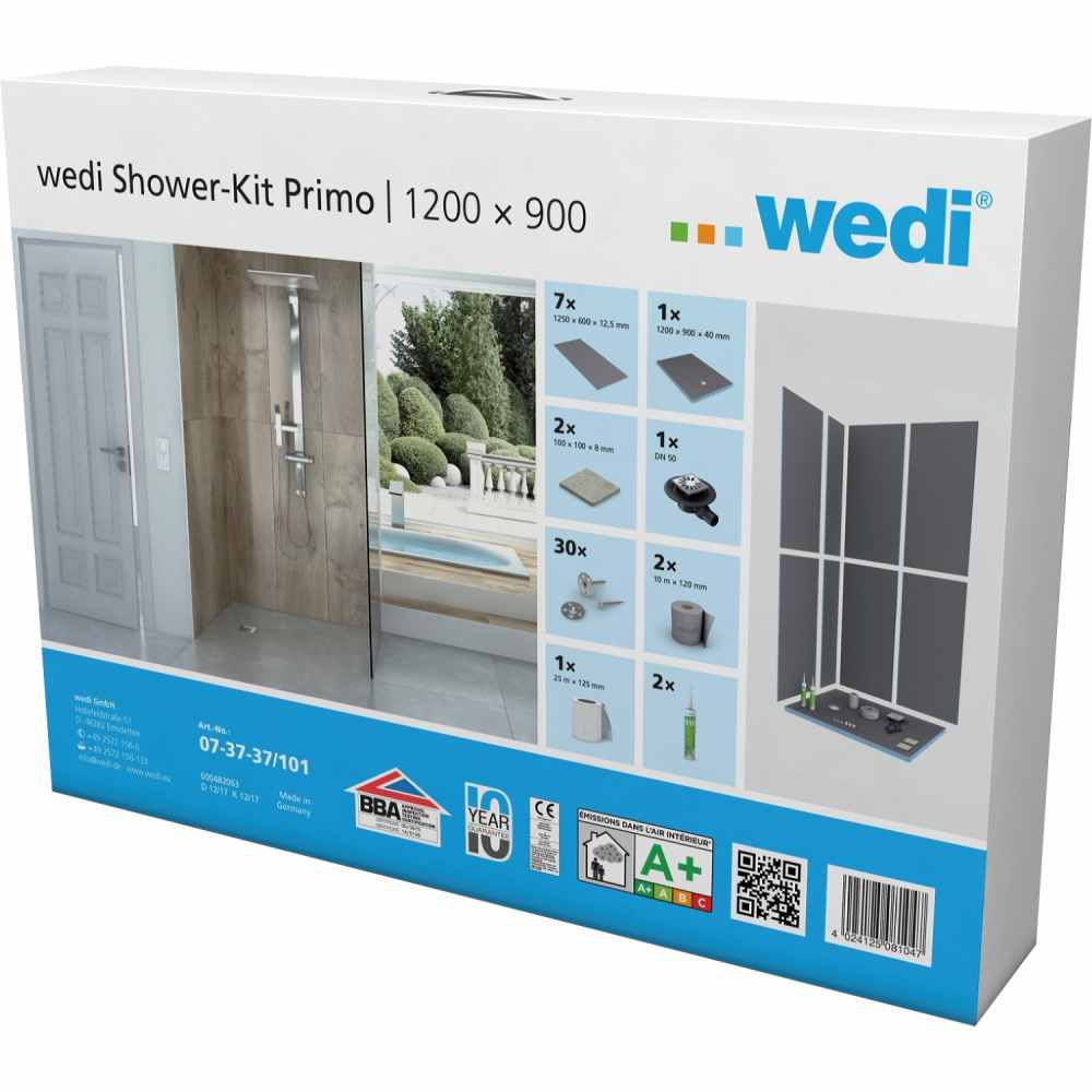 wedi Fundo Primo Wetroom Shower Kit 1200 x 900 x 40mm