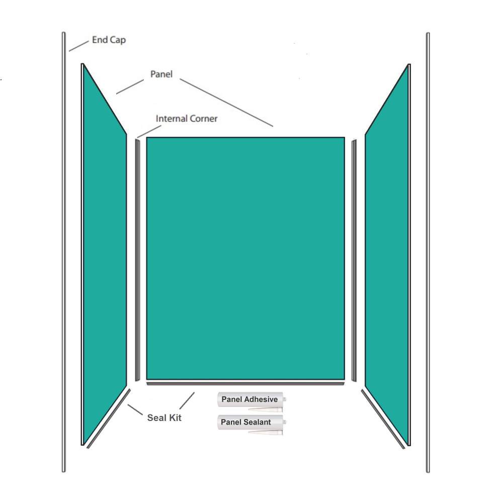 Origins Collection 3 Sided Shower Panel Kit By Perform Panel (3 * 2400x1200mm Boards)