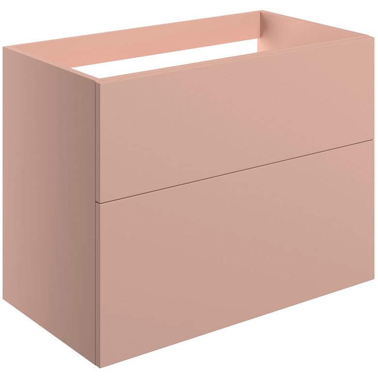 Shetland 790mm Wall Hung 2 Drawer Basin Unit (No Top) - Matt Antique Rose