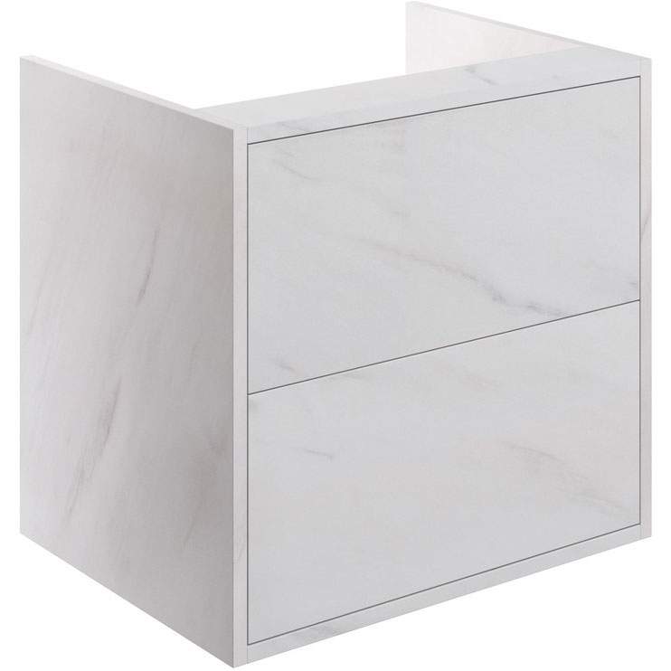 Pomeranian 600mm 2 Drawer Wall Hung Basin Unit (No Top) - Marble