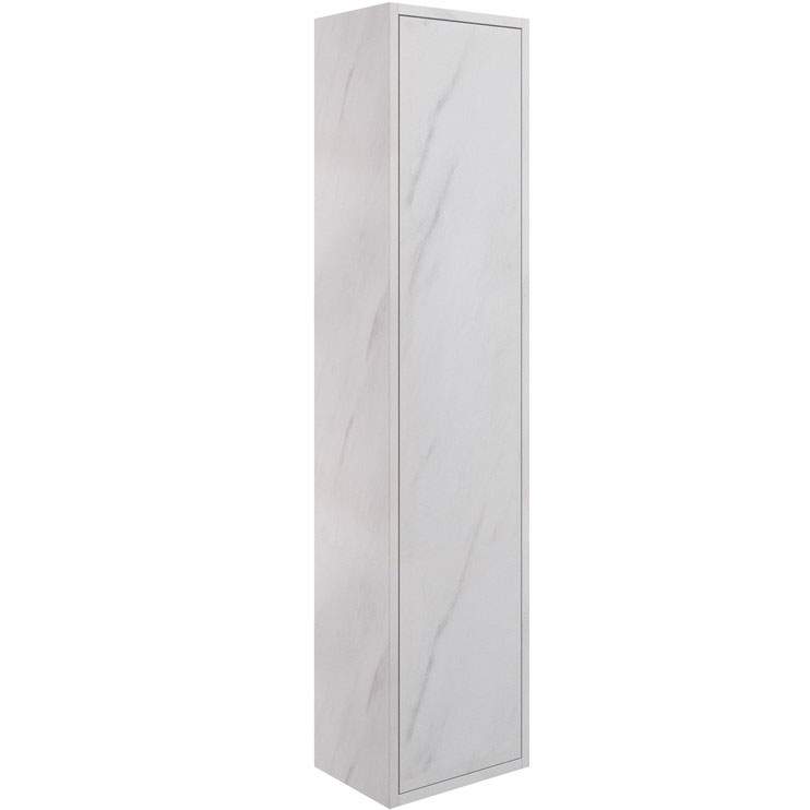 Pomeranian 300mm 1 Door Wall Hung Tall Unit - Marble