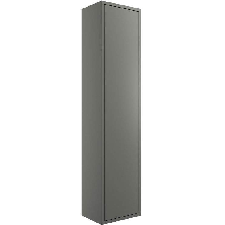 Pomeranian 300mm 1 Door Wall Hung Tall Unit - Matt Grey