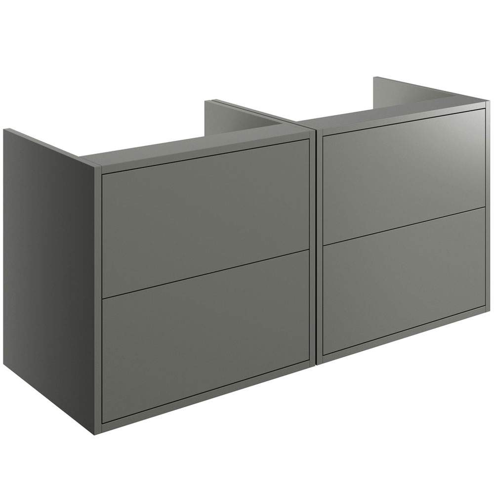 Pomeranian 1200mm Wall Hung Basin Unit Run (No Top) - Matt Grey