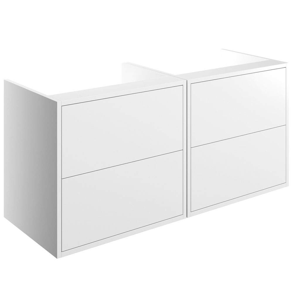 Pomeranian 1200mm Wall Hung Basin Unit Run (No Top) - Matt White