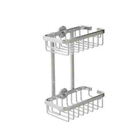 Croydex Premium Two Tier Shower Caddy - 250 x 180 x 105mm - Rust Free