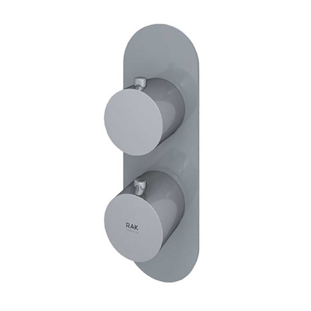 Feeling Round Grey Single Outlet Shower Valve by RAK Ceramics